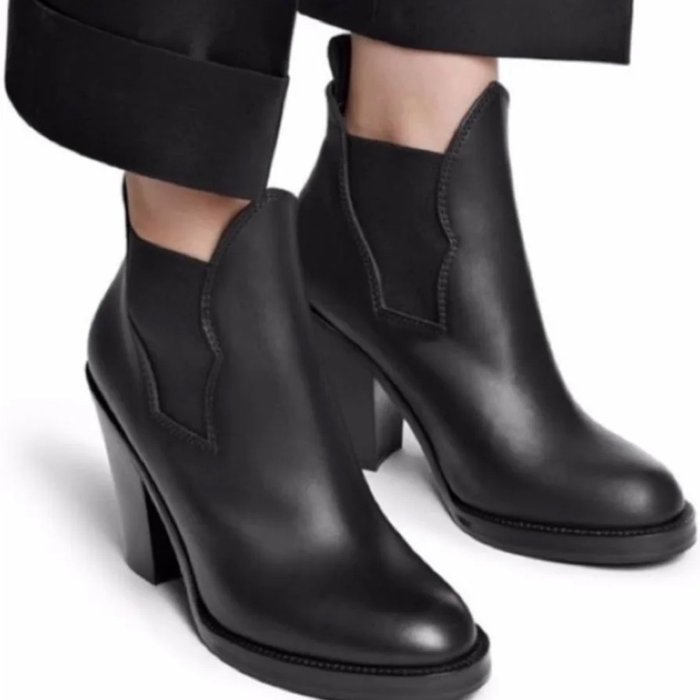 Acne Studios Black Leather Star Boots